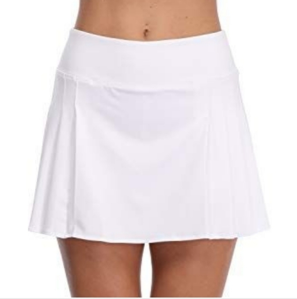 Tommy Bahama White Side Pleated Golf Skirt Skort Size Large - Picture 2 of 8